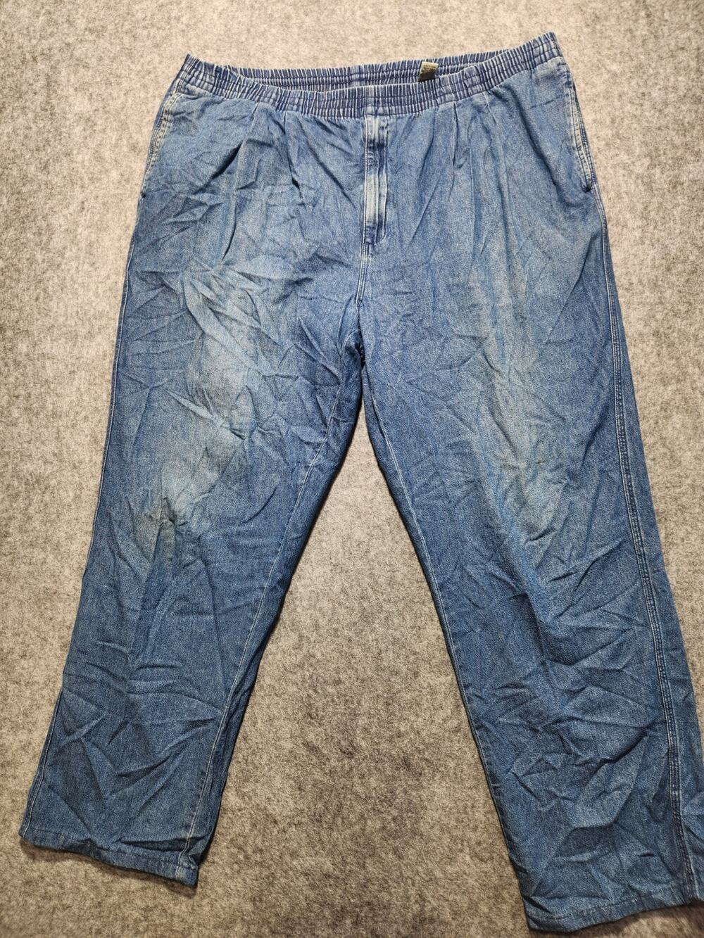 Eddie Bauer Men's XXXL Chambray Denim Lounge Pants Elastic Waist Blue 37.5...